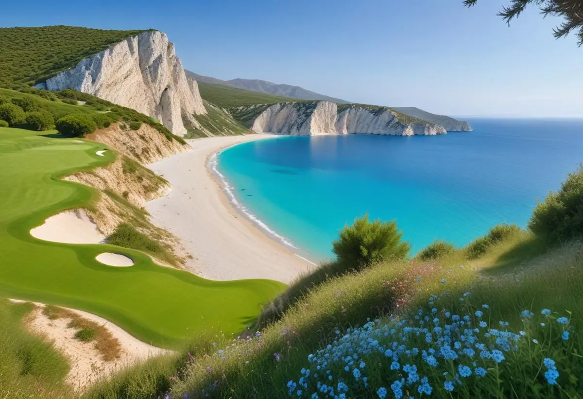 Upplev golfresor till soliga Lefkas i Grekland illustration