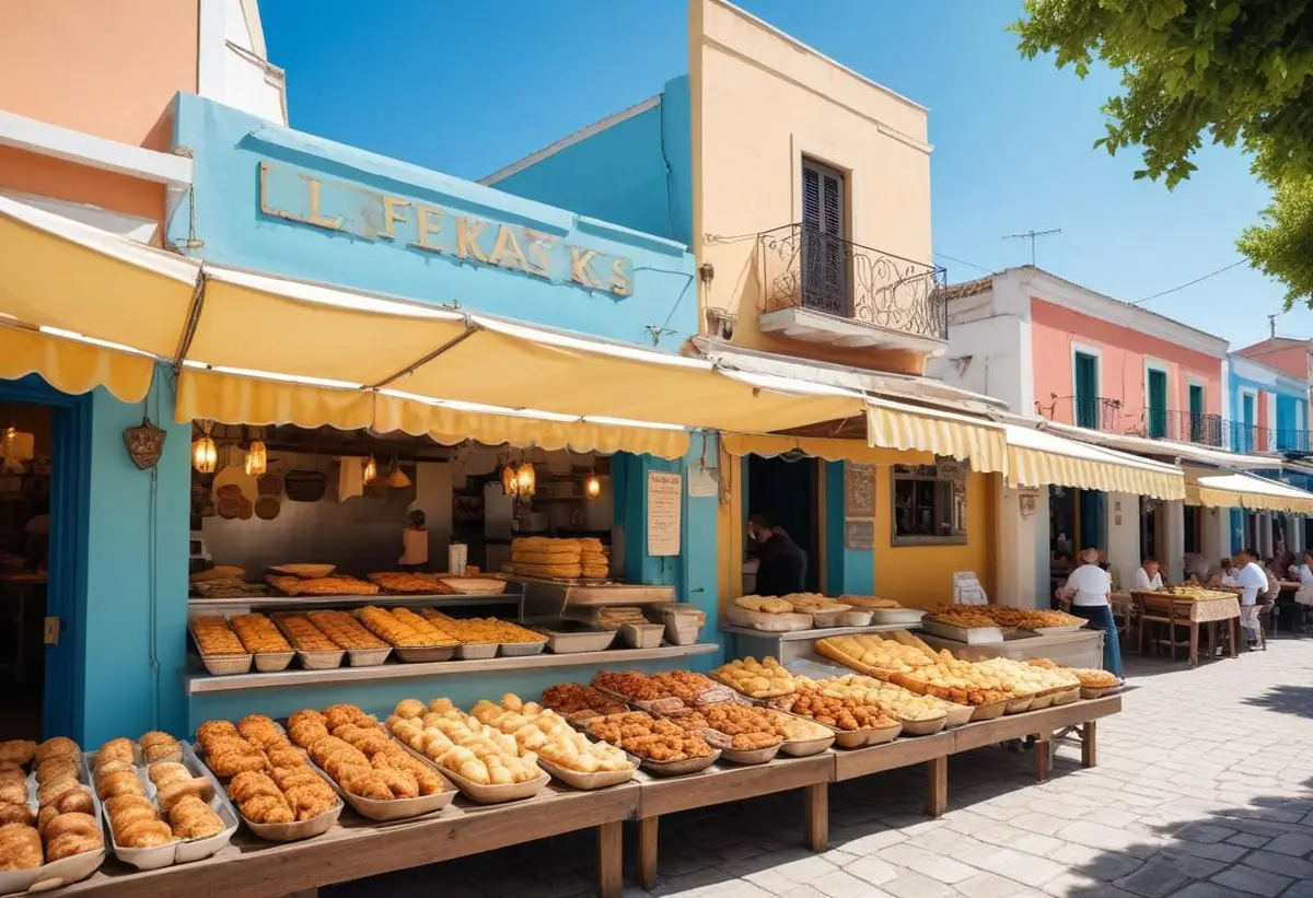 Street food i Lefkas - smakfest på varje hörn! illustration