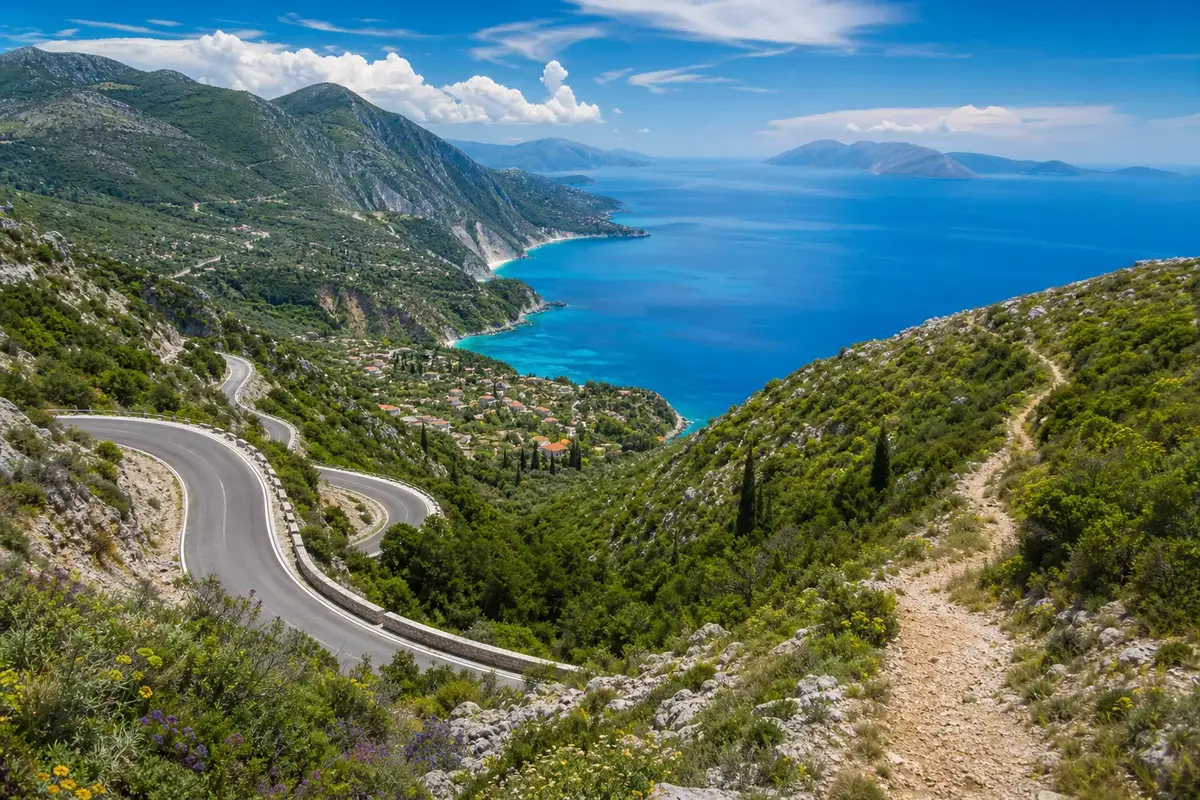 Cykelvänlighet på Lefkas – så hittar du ditt äventyr! illustration